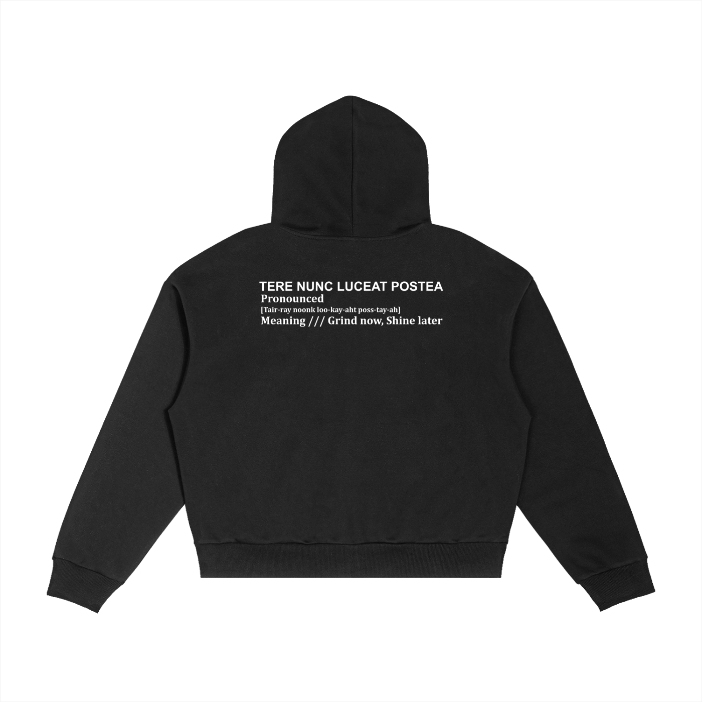 Black University Boxy Zip up